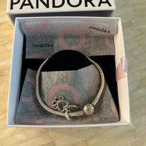 Pandora Silver Charm Bracelet with Paw Print